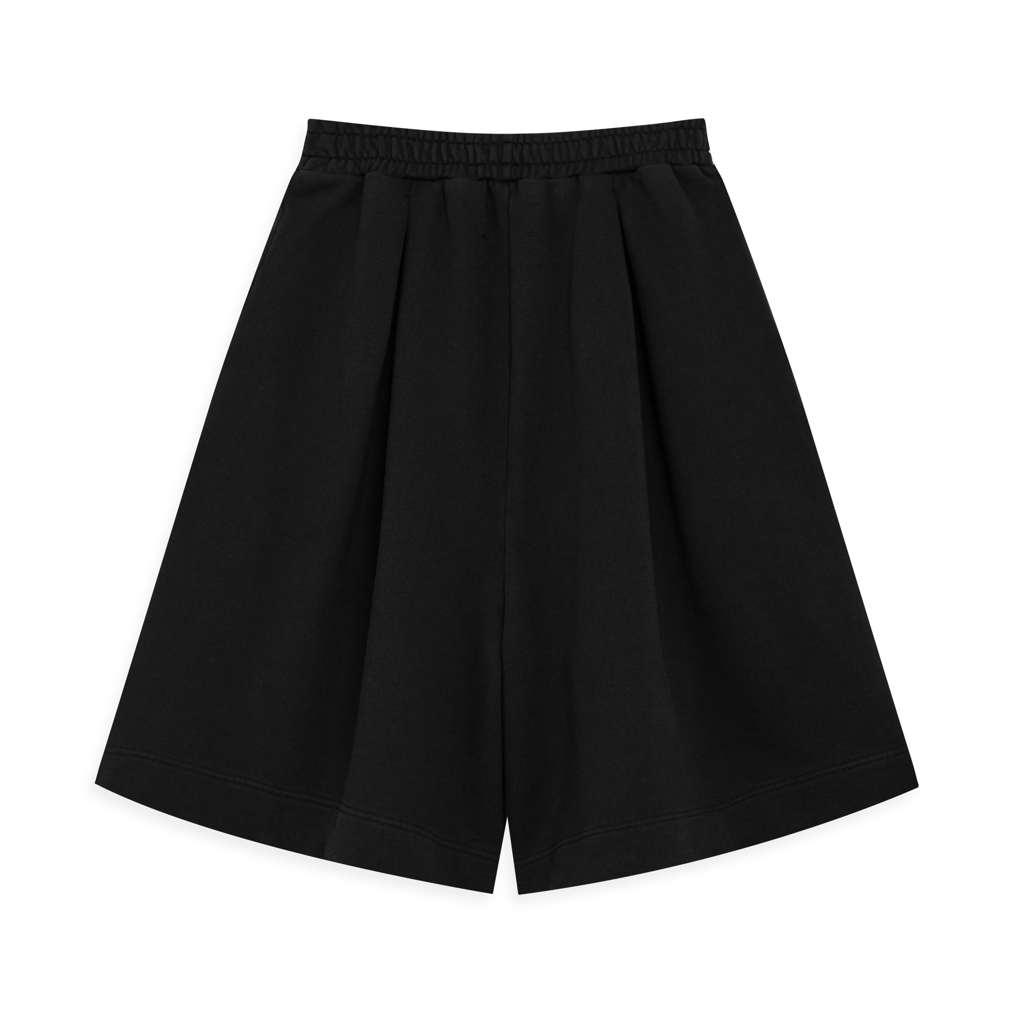 [ Hans ] Double Pleated Cotton Short / Onyx