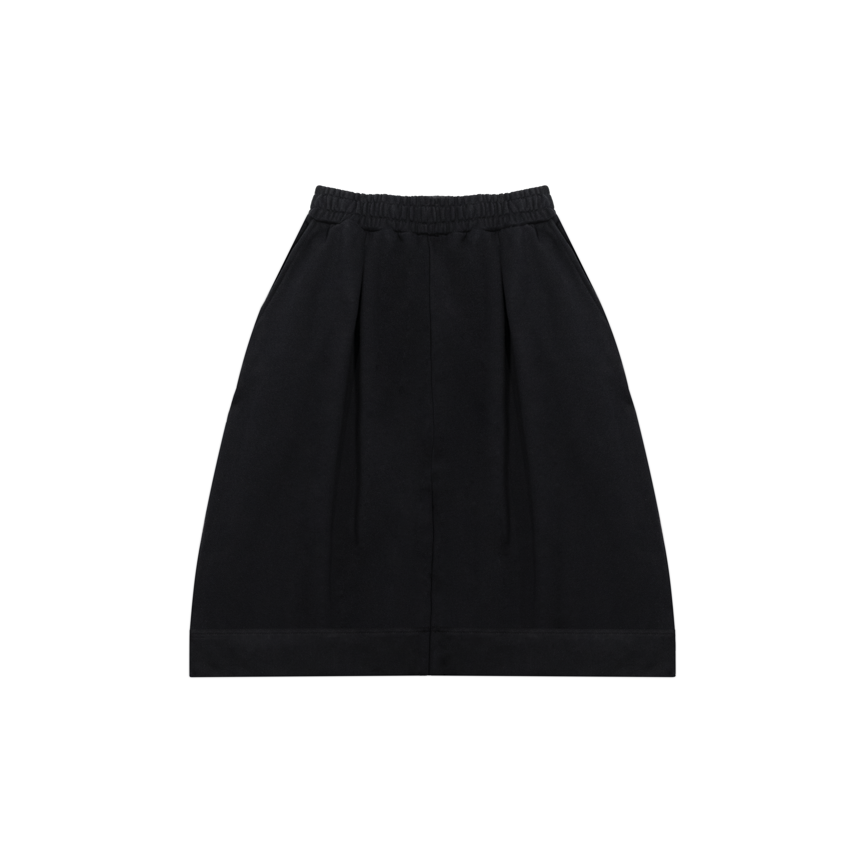 [ Hans ] Double Pleated Terry Short / Onyx