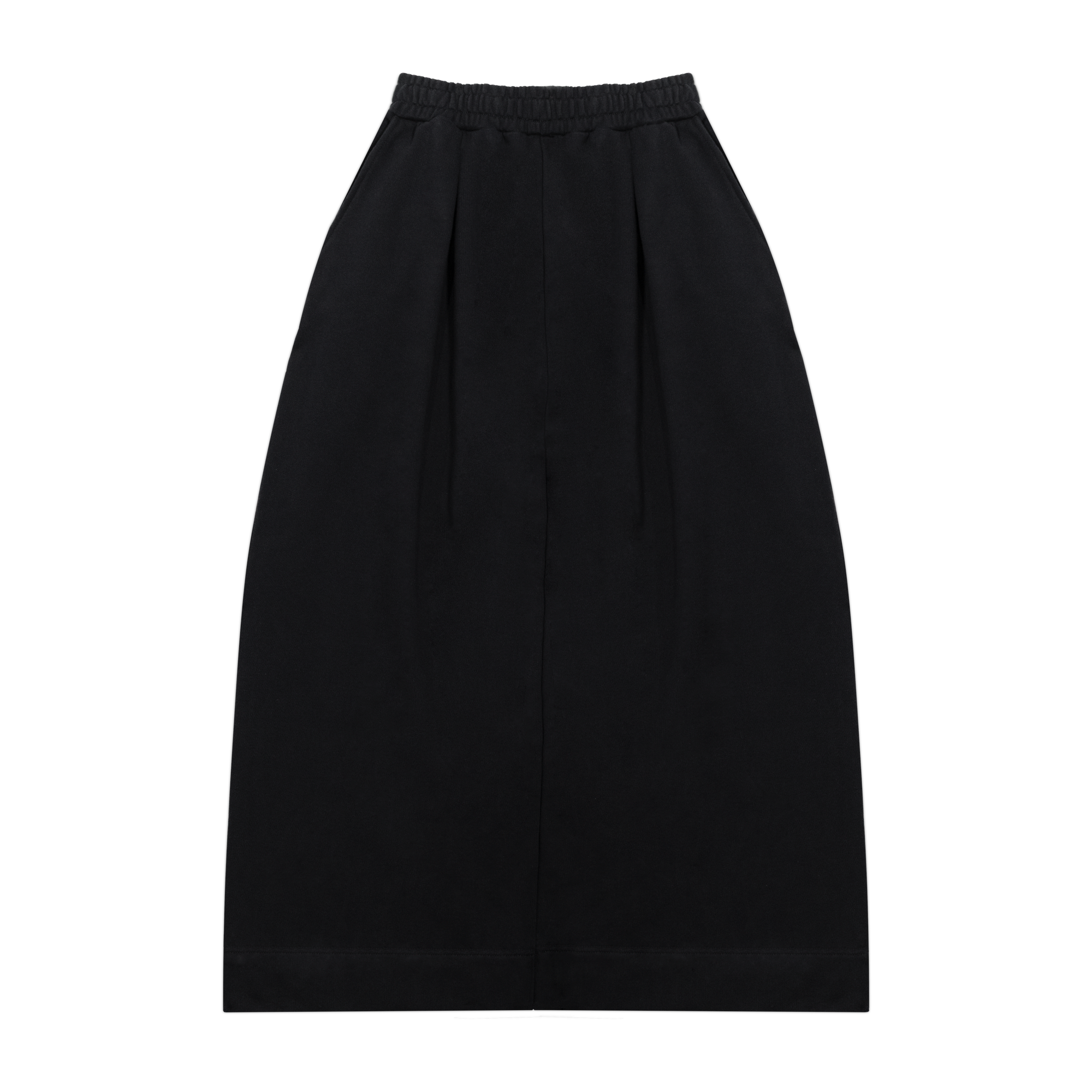 [ Hans ] Double Pleated Terry Trouser / Onyx