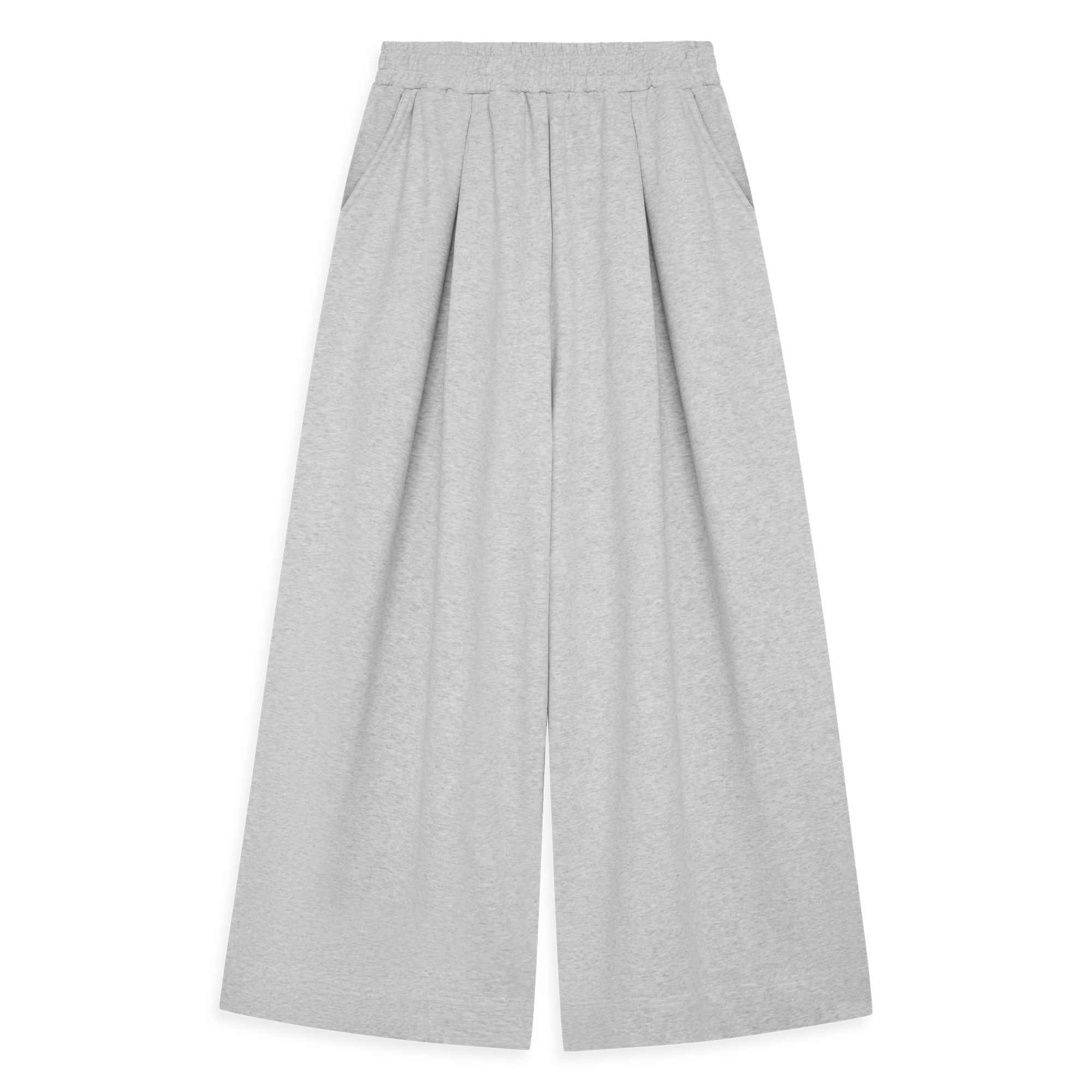 [ Hans ] Double Pleated Cotton Trouser / Ash Marle