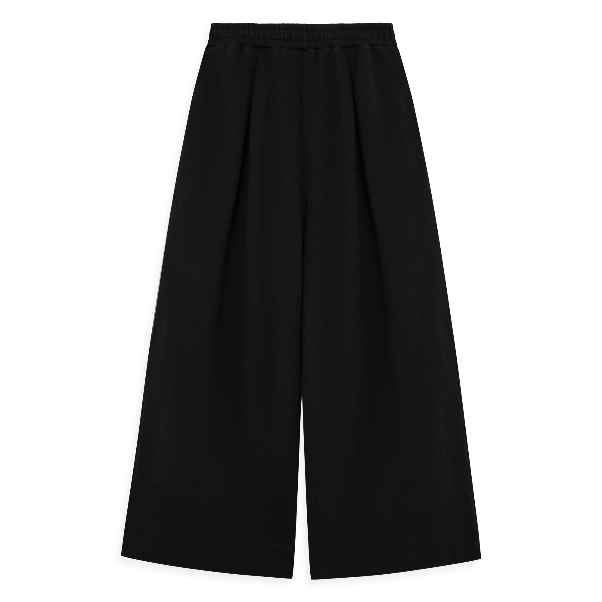 [ Hans ] Double Pleated Cotton Trouser / Onyx
