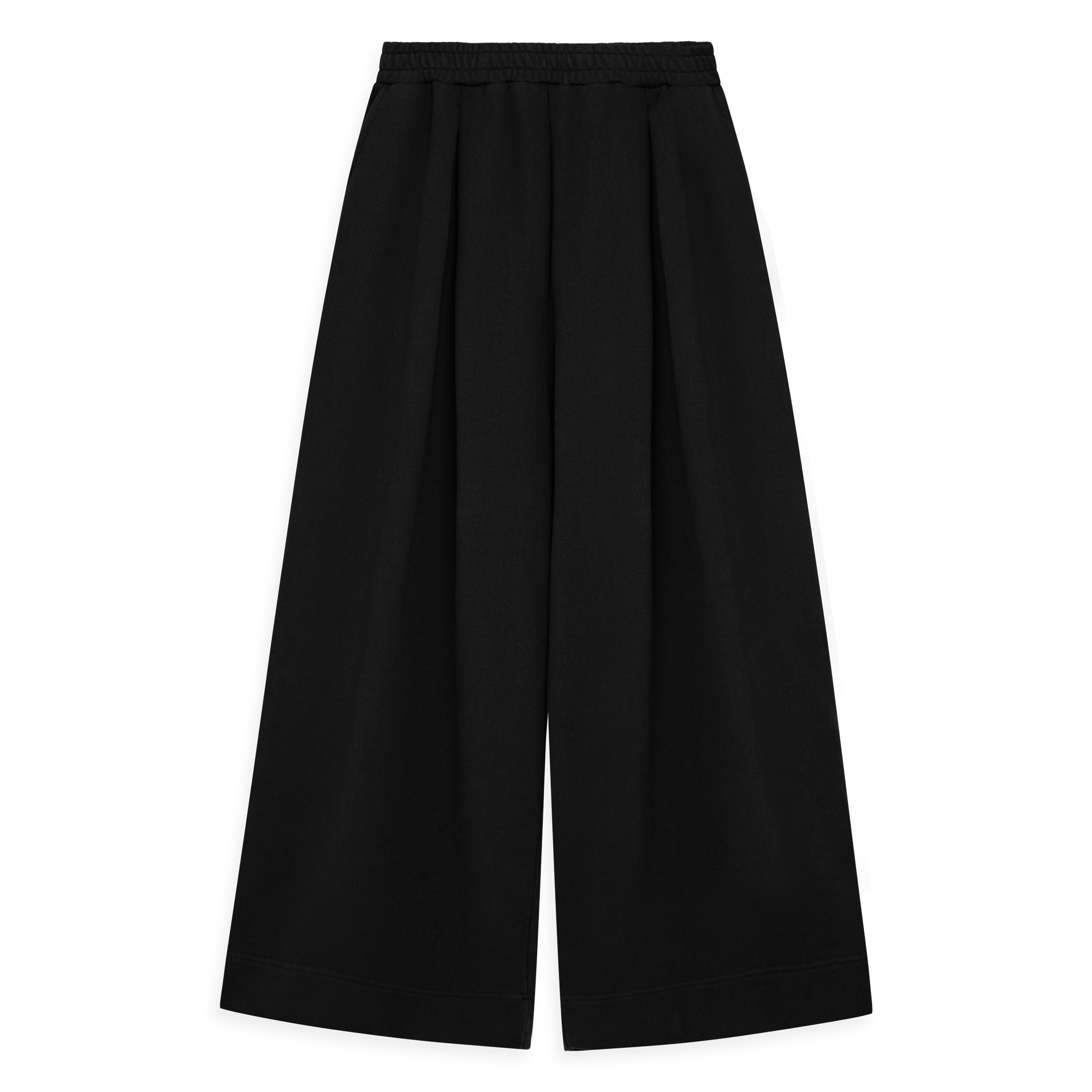 [ Hans ] Double Pleated Cotton Trouser / Onyx