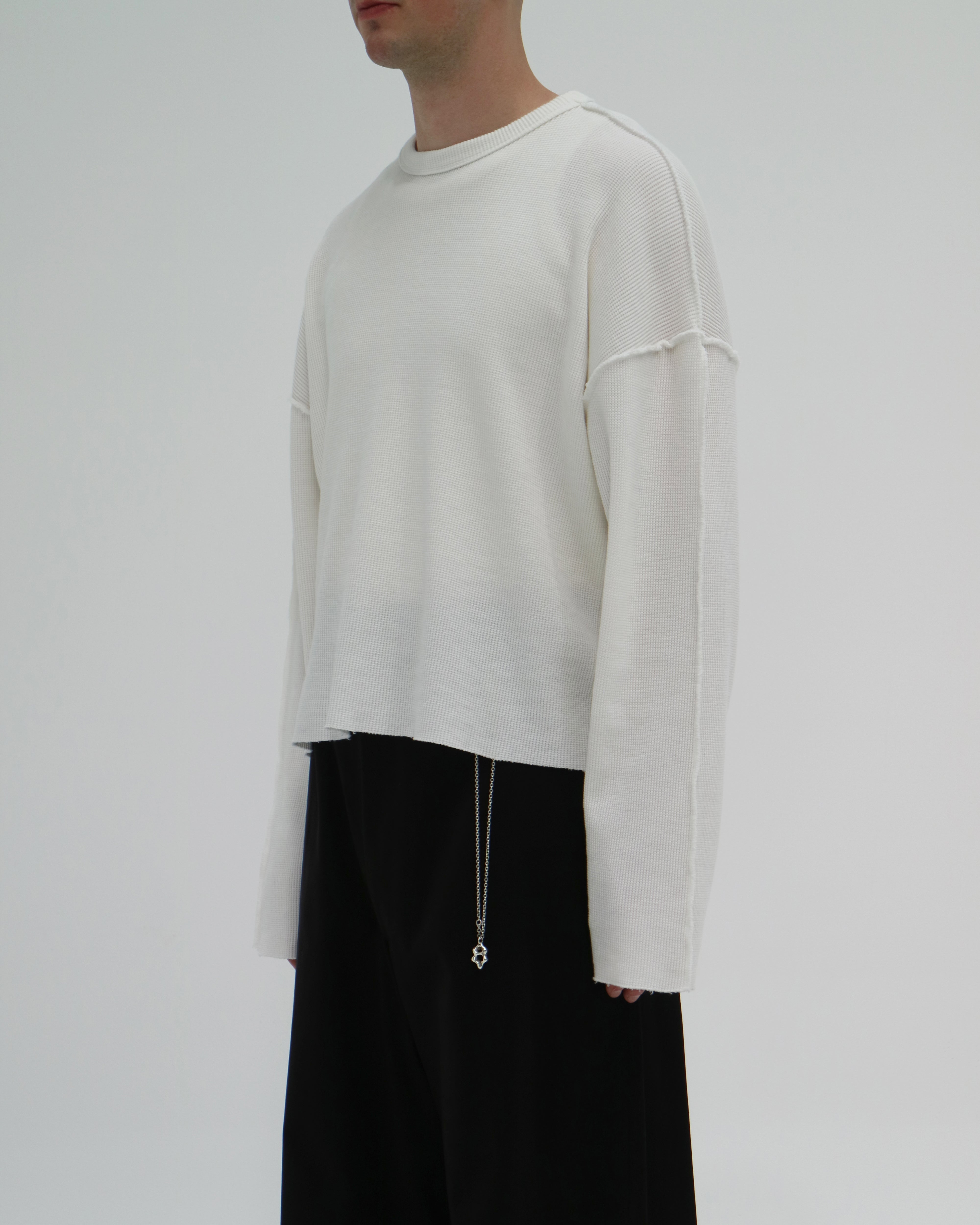 Jill ] Waffle Knit T-shirt / Bone – Sacred Archive