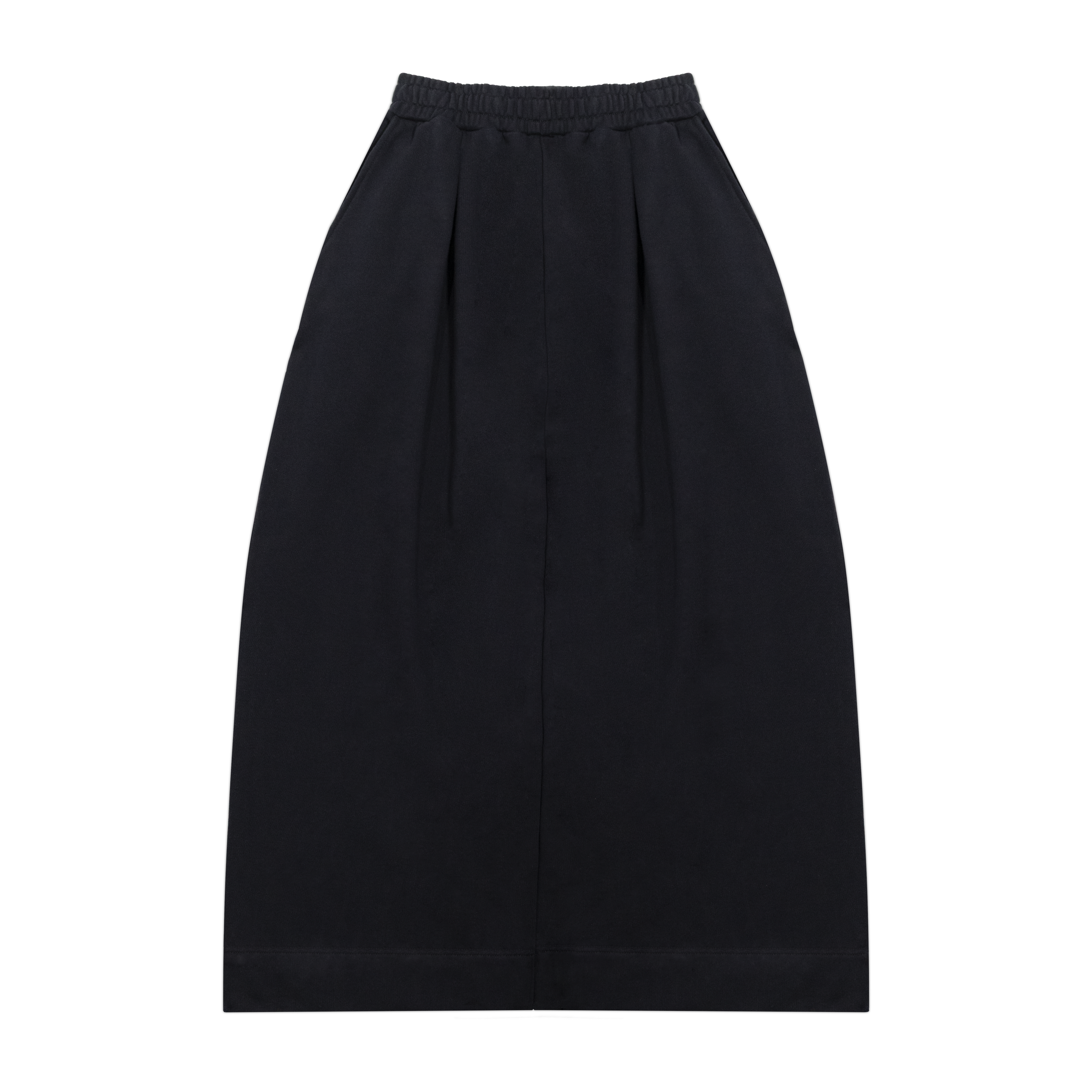[ HANS ] Double Pleated Terry Trouser / Onyx