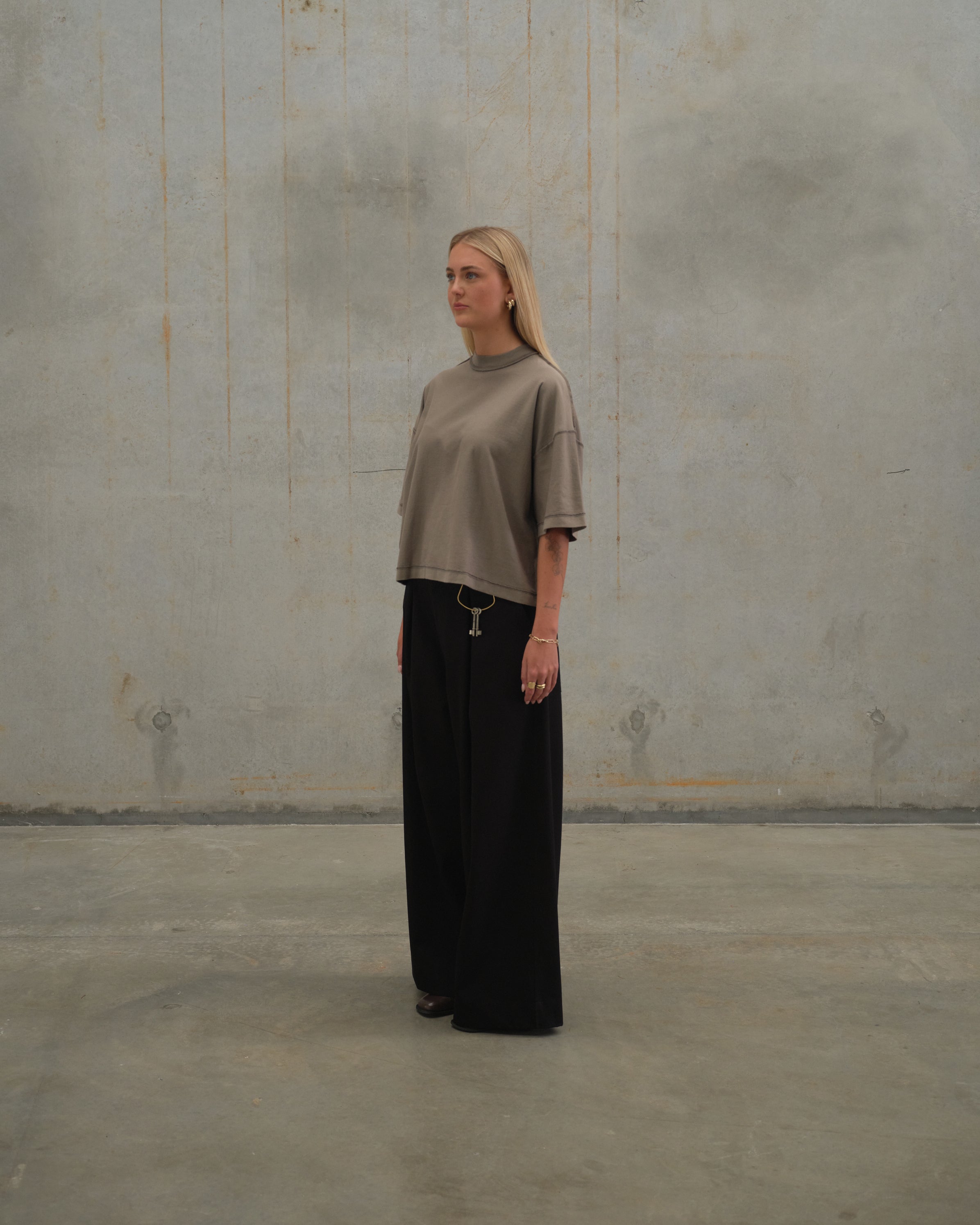 [ Brut ] Japanese Cotton T-shirt / Nickel