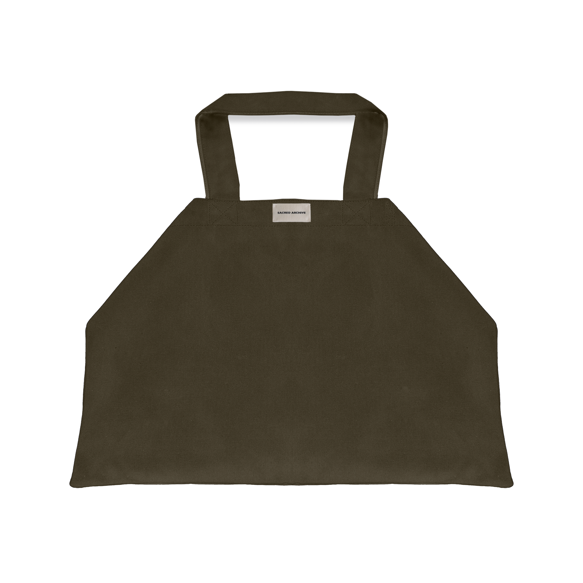 OVERSIZED COTTON TOTE BAG IN BROWN